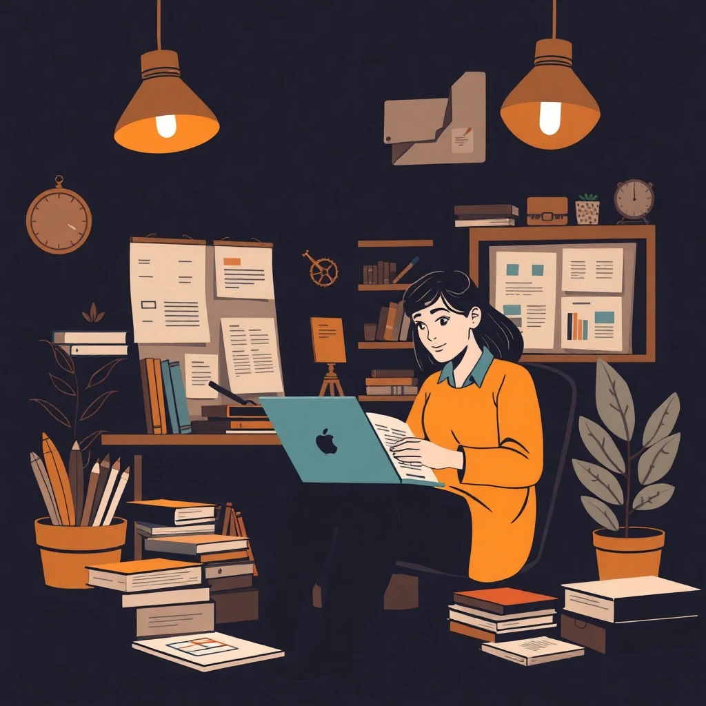 Teacher planning lessons