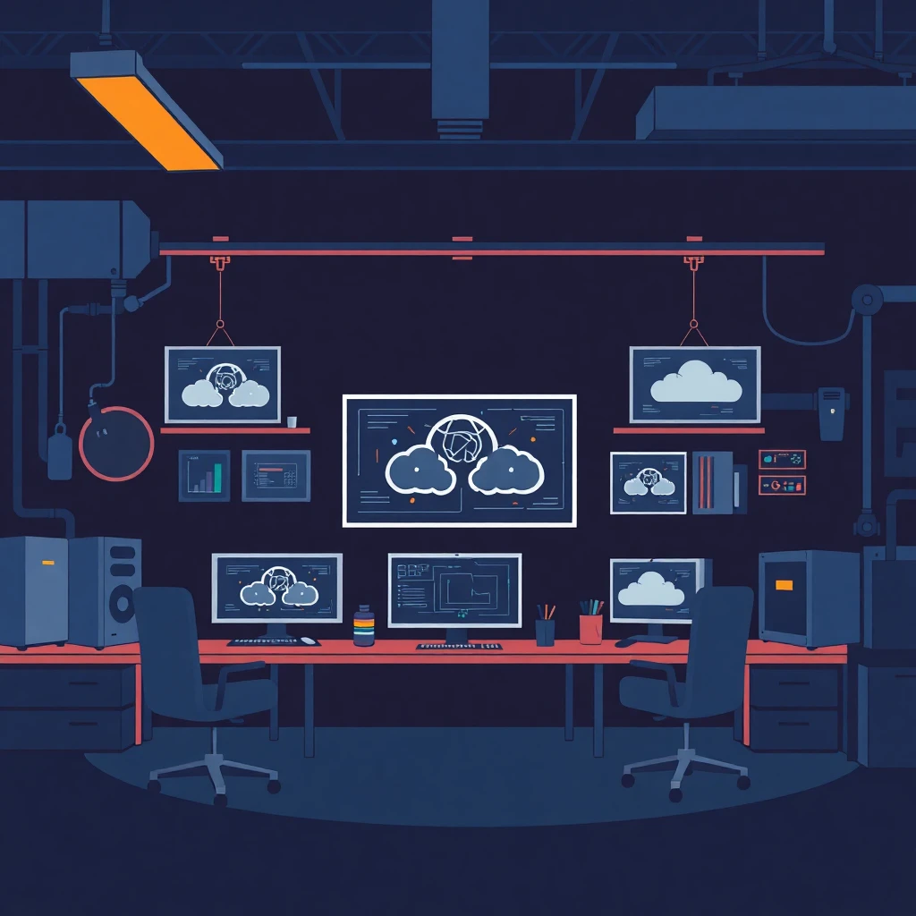 AI and cloud technology workspace