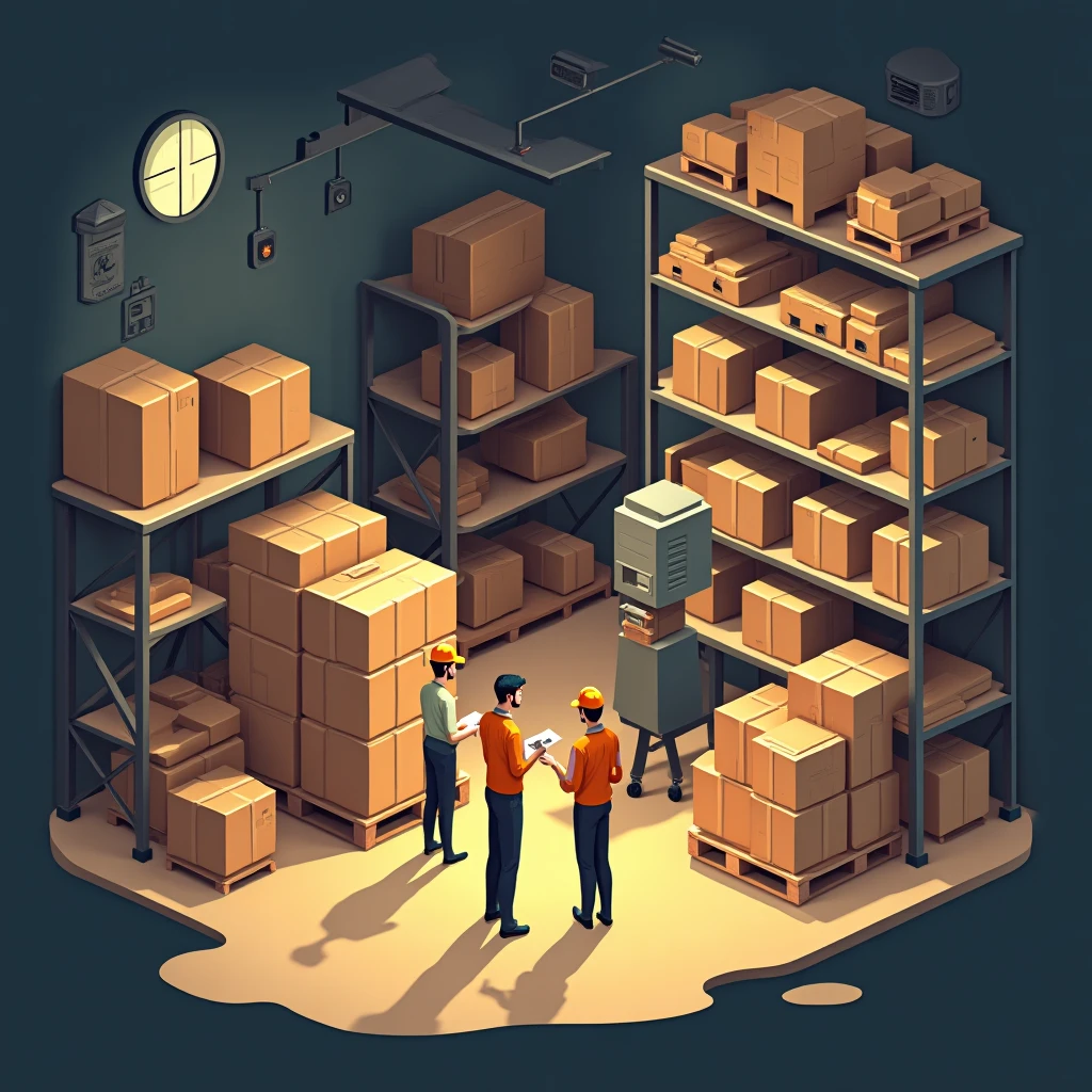 Warehouse supervisors overseeing operations