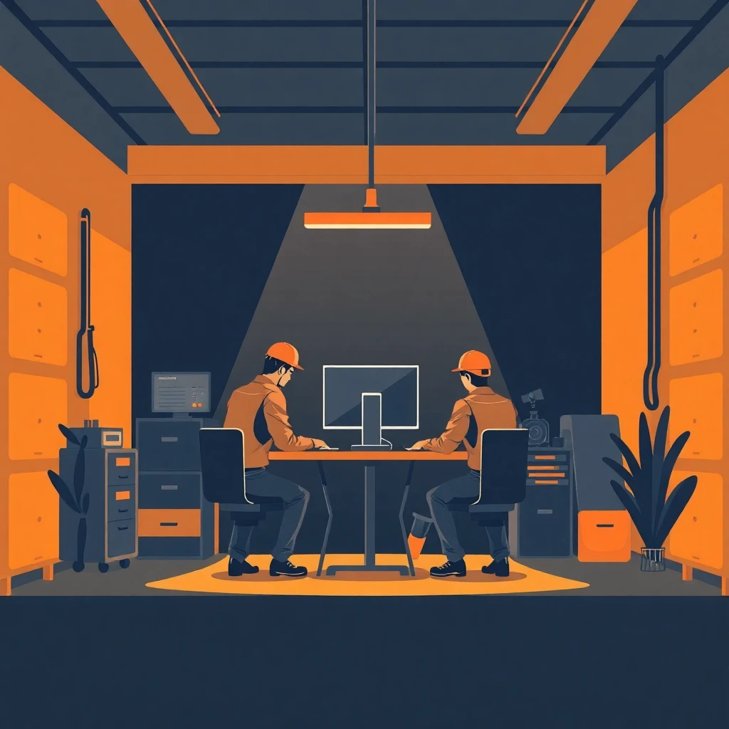 Equipo de trabajadores de almacén colaborando