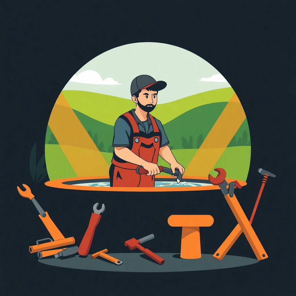 Operario de mantenimiento de piscinas