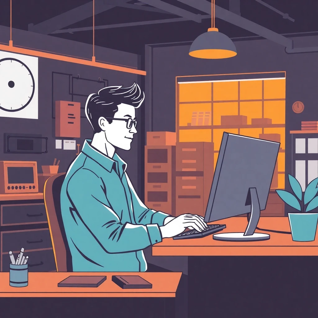 Desarrollador trabajando en un ambiente moderno