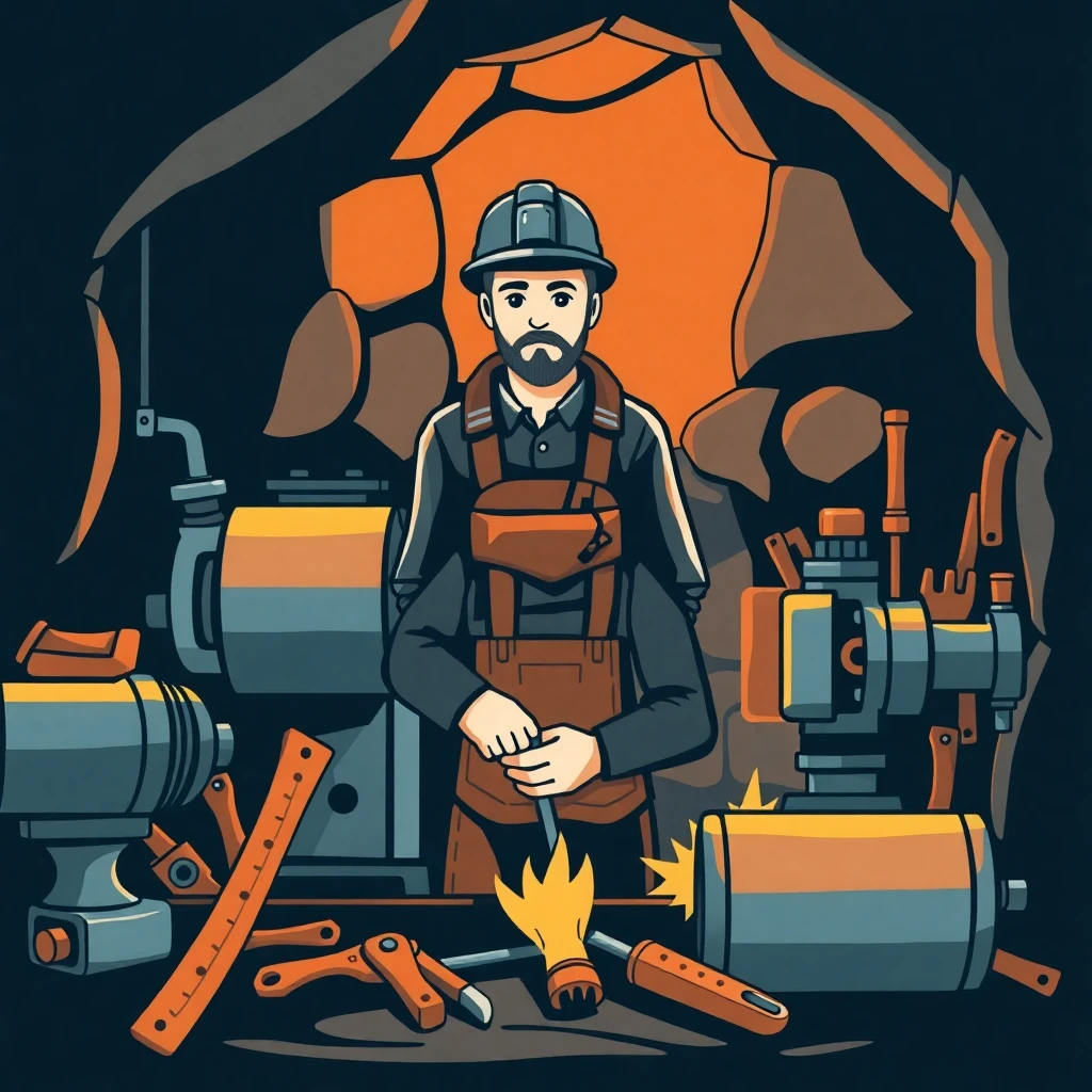 Trabajo mecánico en mina