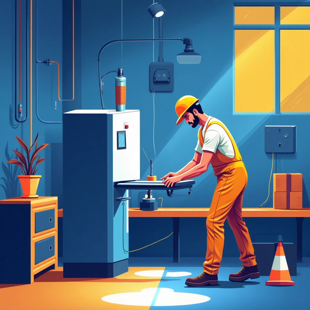 Trabajador de manufactura en acción