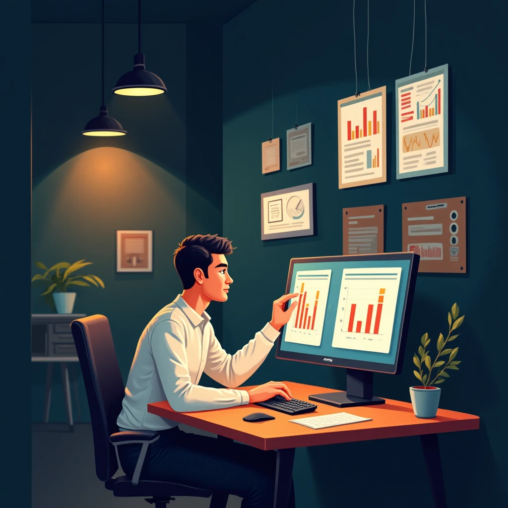 Profesional de seguridad analizando datos