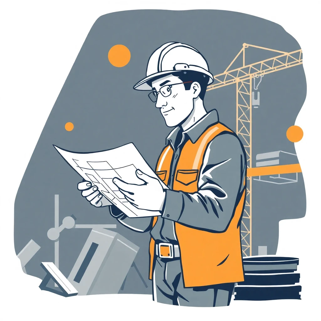 Trabajador de la construcción en el sitio