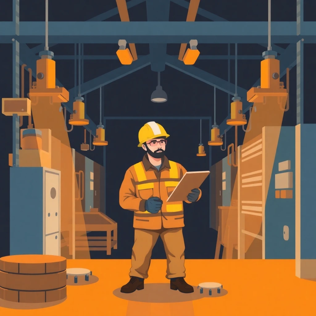 Trabajador en planta de manufactura