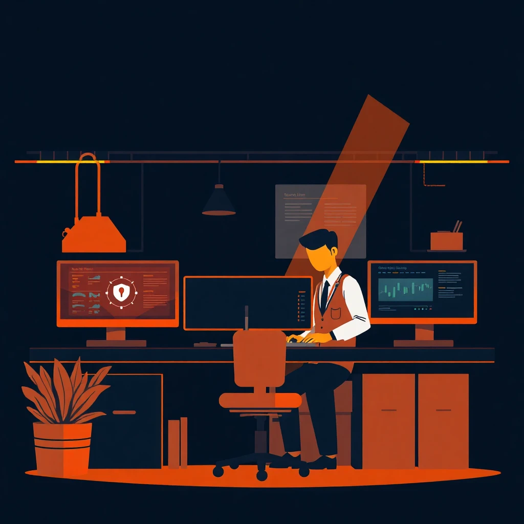 Trabajador de seguridad de TI