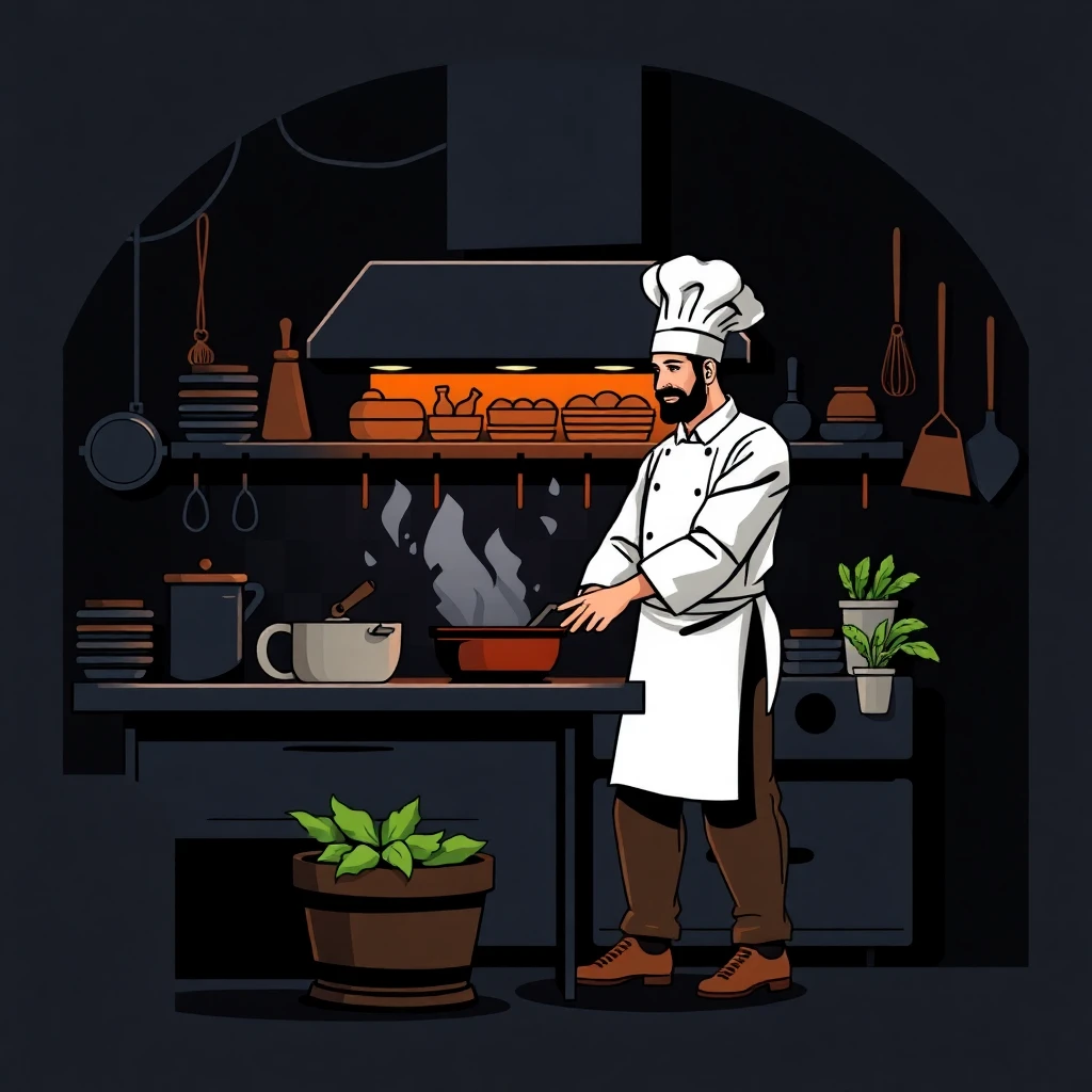 Cozinheiro em ação