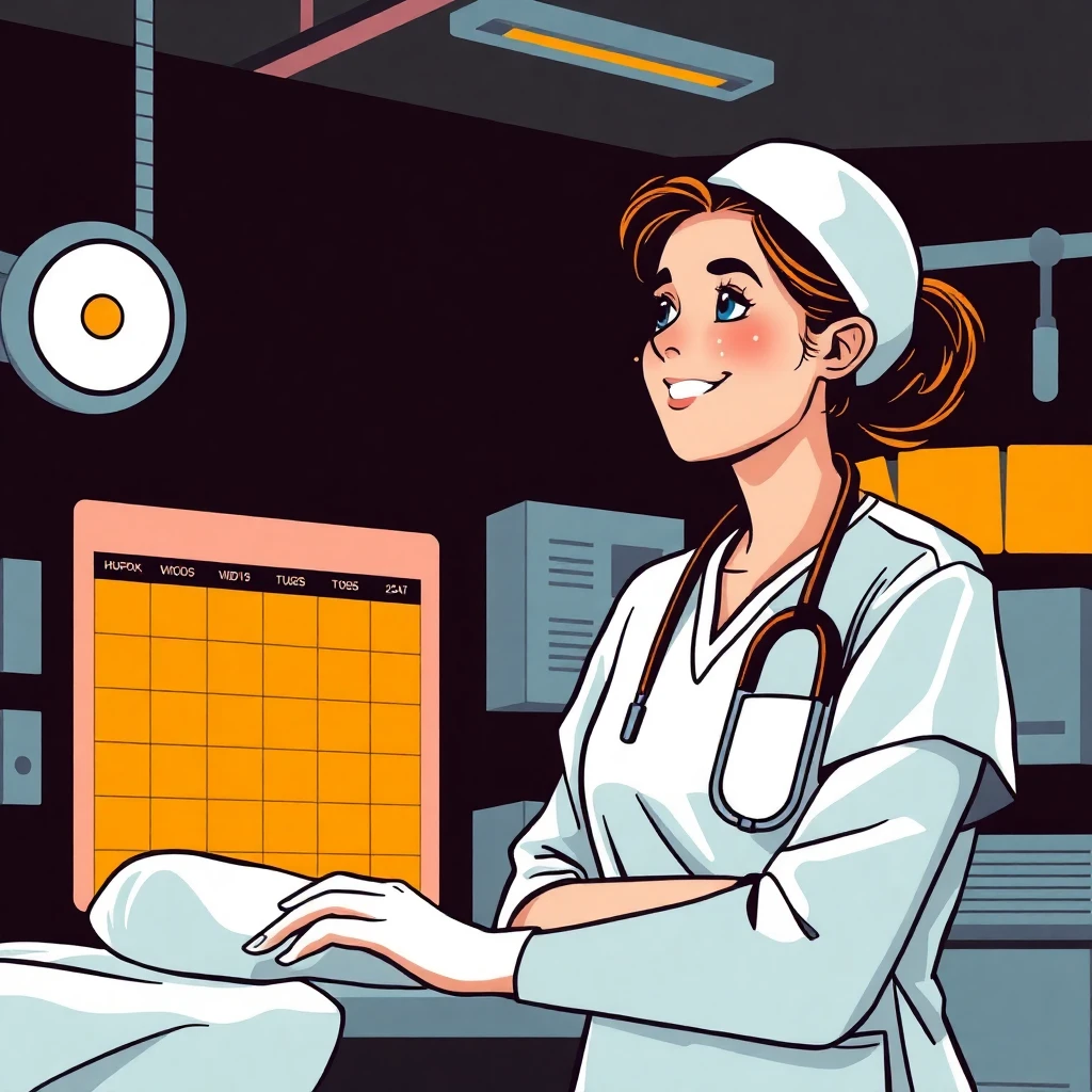 Enfermeira satisfeita no trabalho