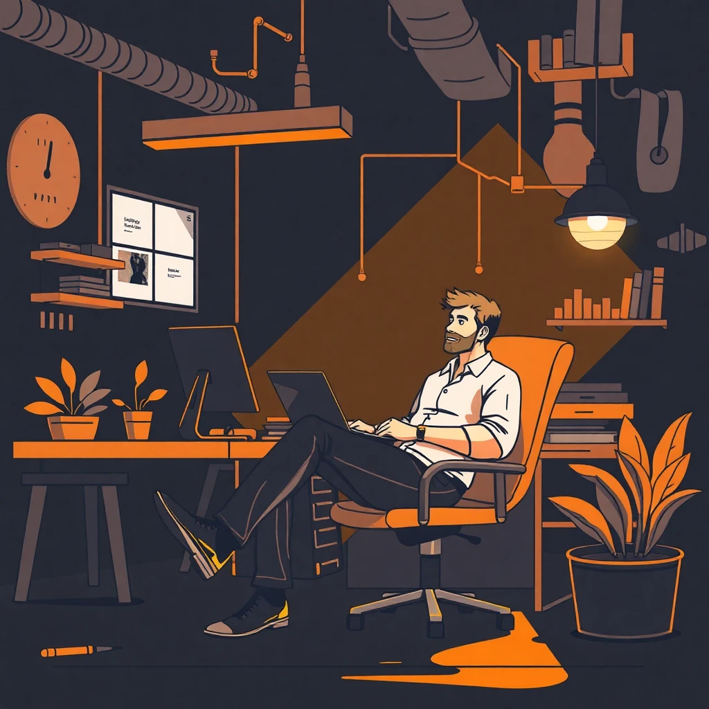 Trabalho freelancer em um espaço de coworking