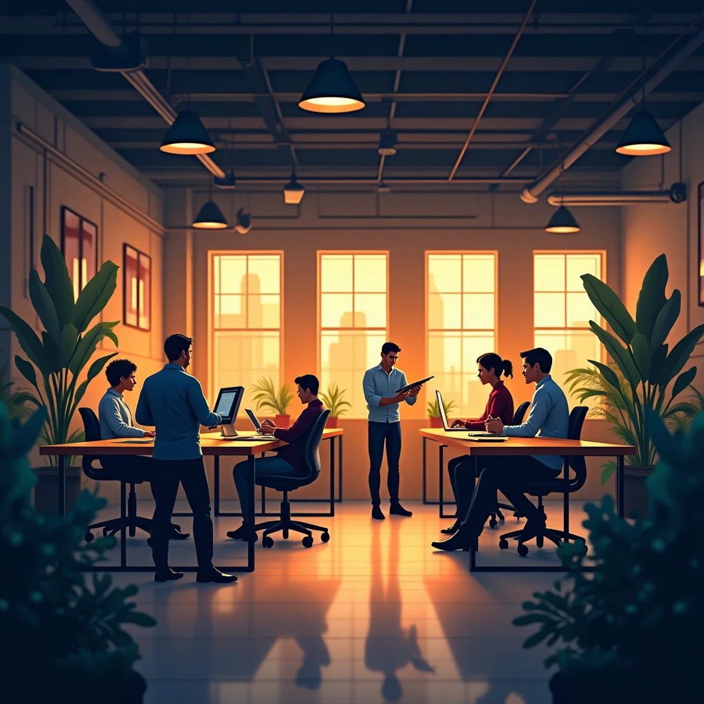 Growing company office environment