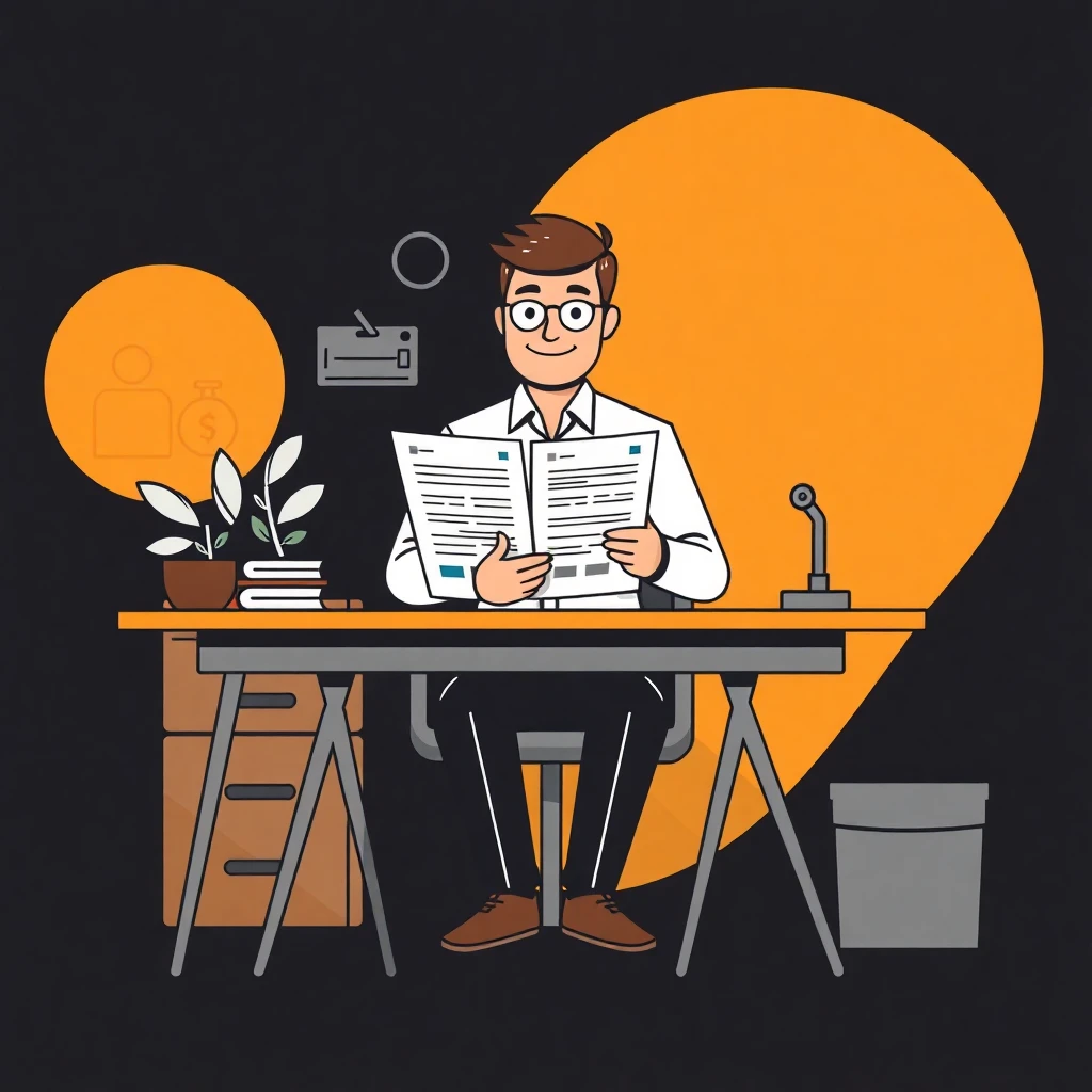 Professional reviewing loan offers