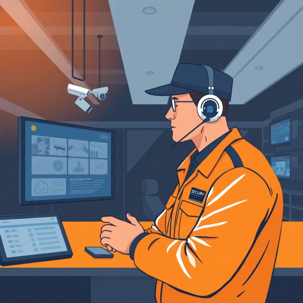 Agent de sécurité au travail