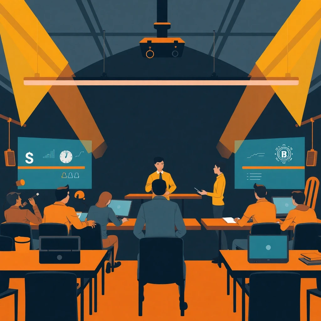 Aula moderna con tecnología