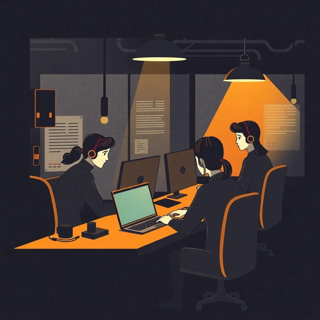 Trabajando en equipo en un call center