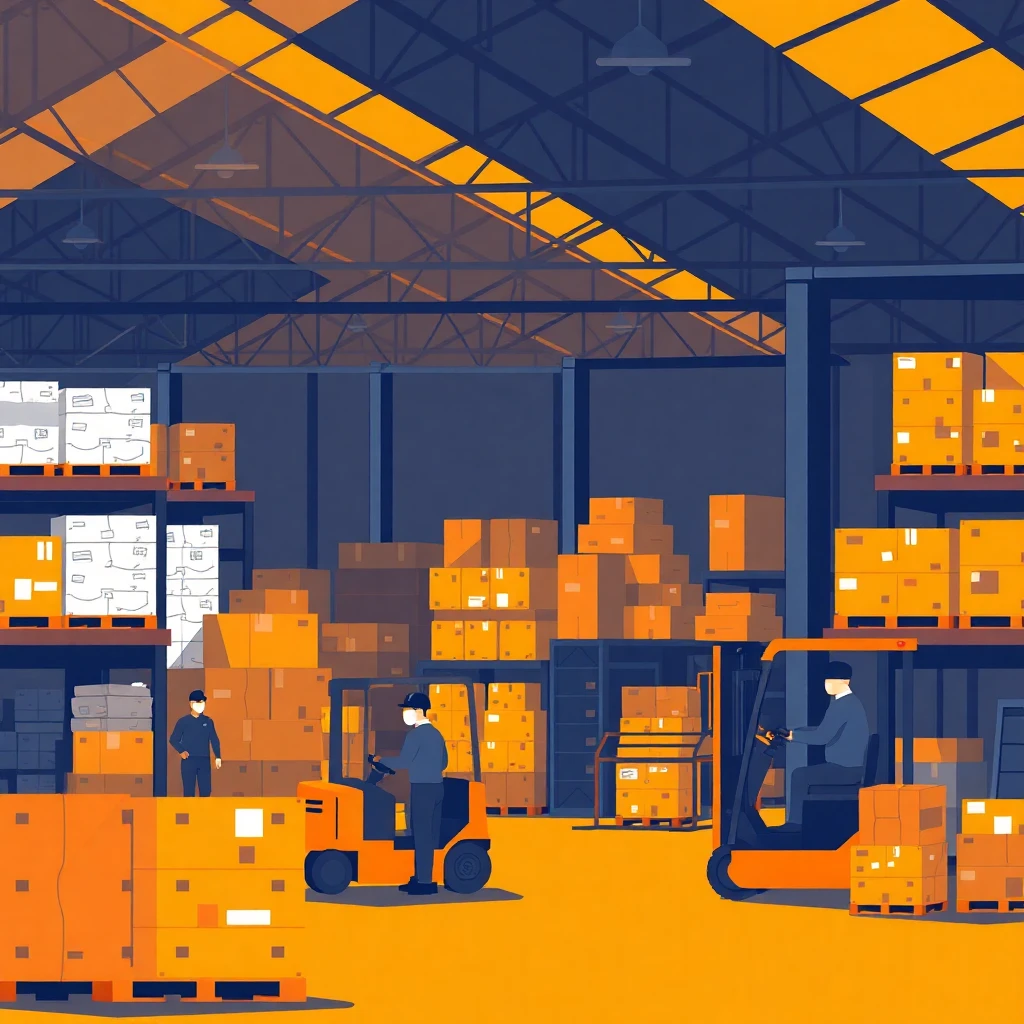 Warehouse logistics in action