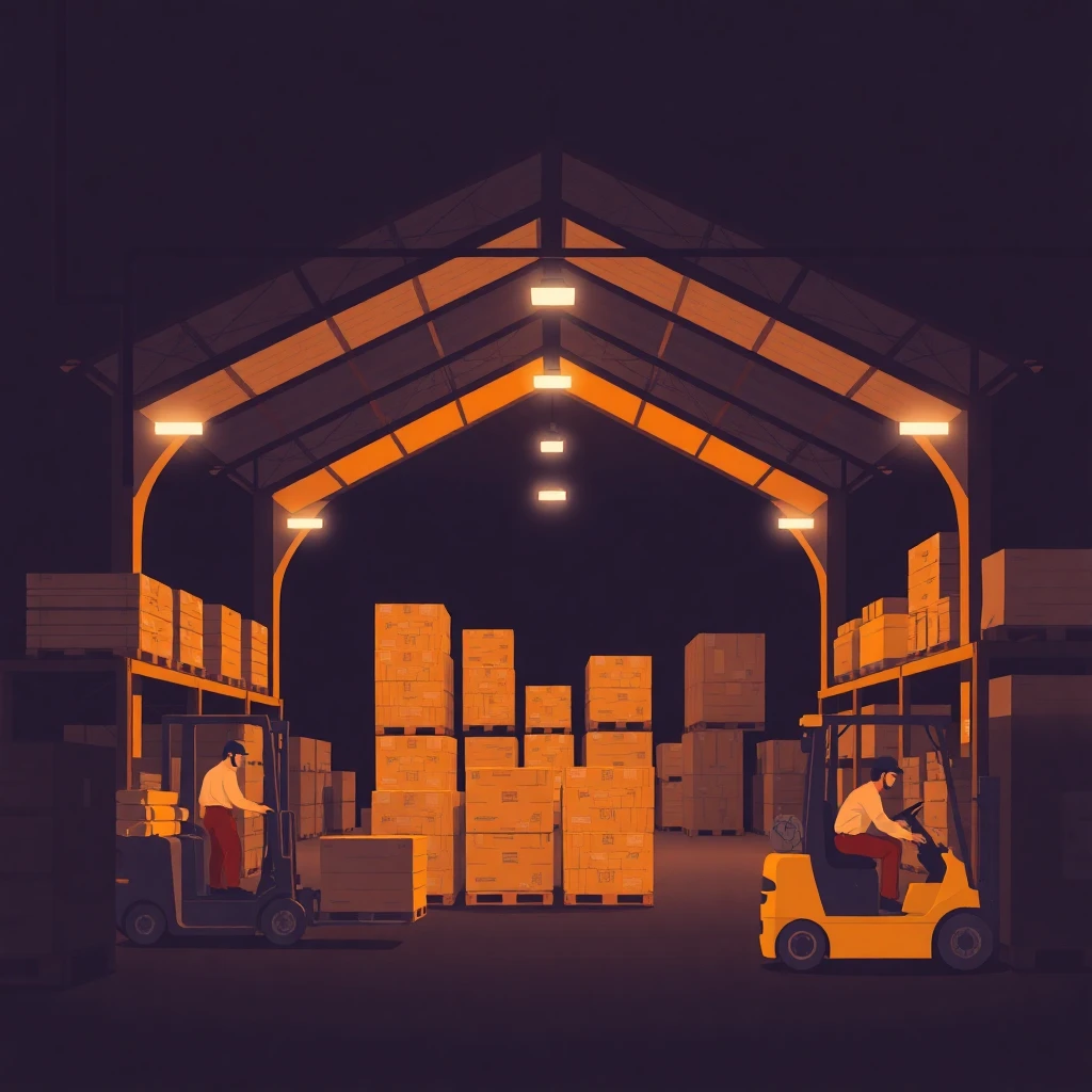 Warehouse night shift activity