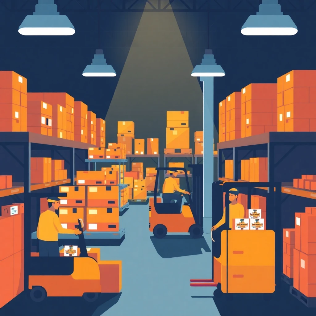 Busy warehouse operations