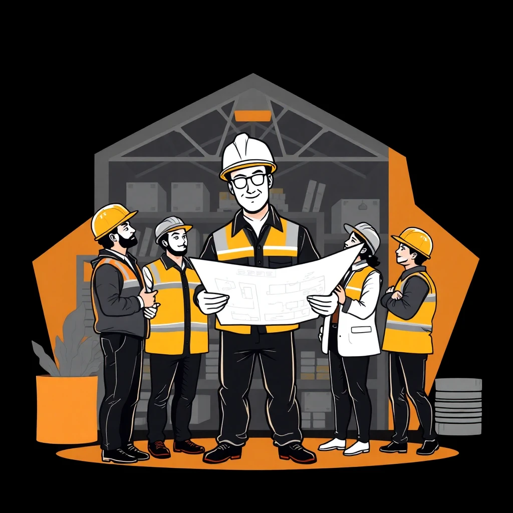 Warehouse architect in discussion