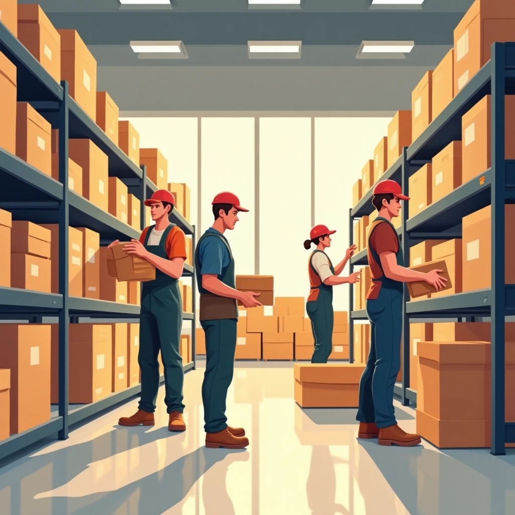 Warehouse teamwork in action