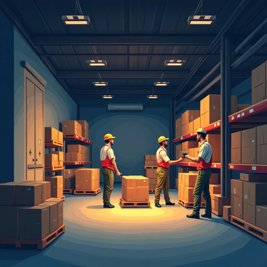 A modern warehouse setting
