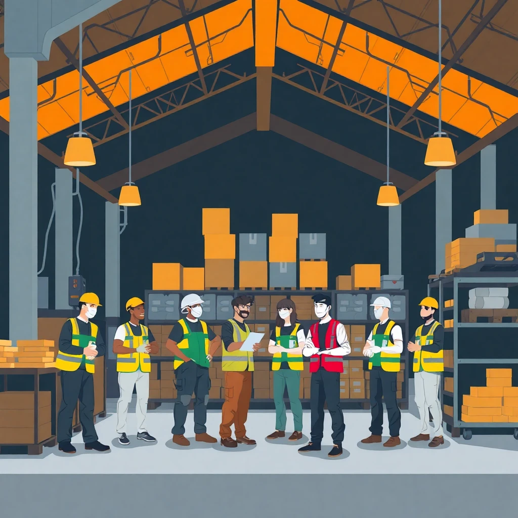 Teamwork in a warehouse