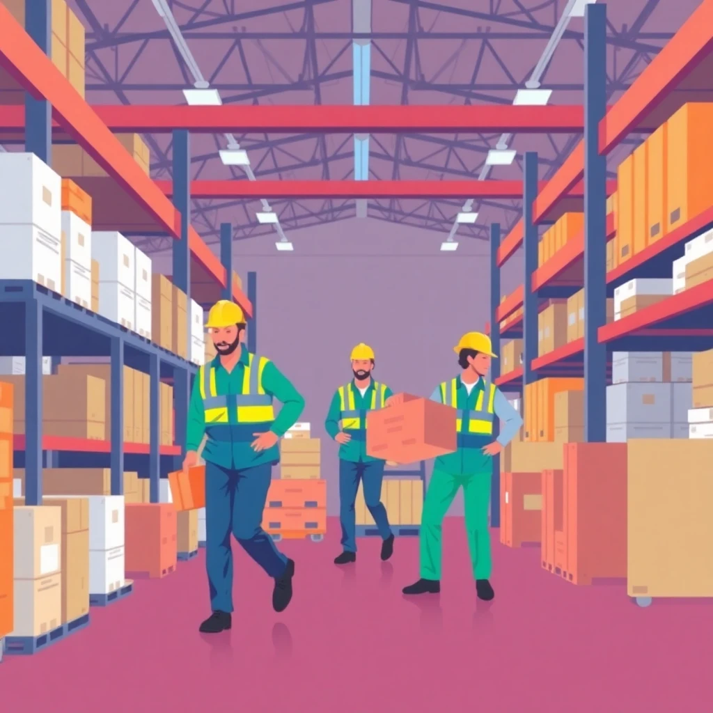 Warehouse teamwork in action