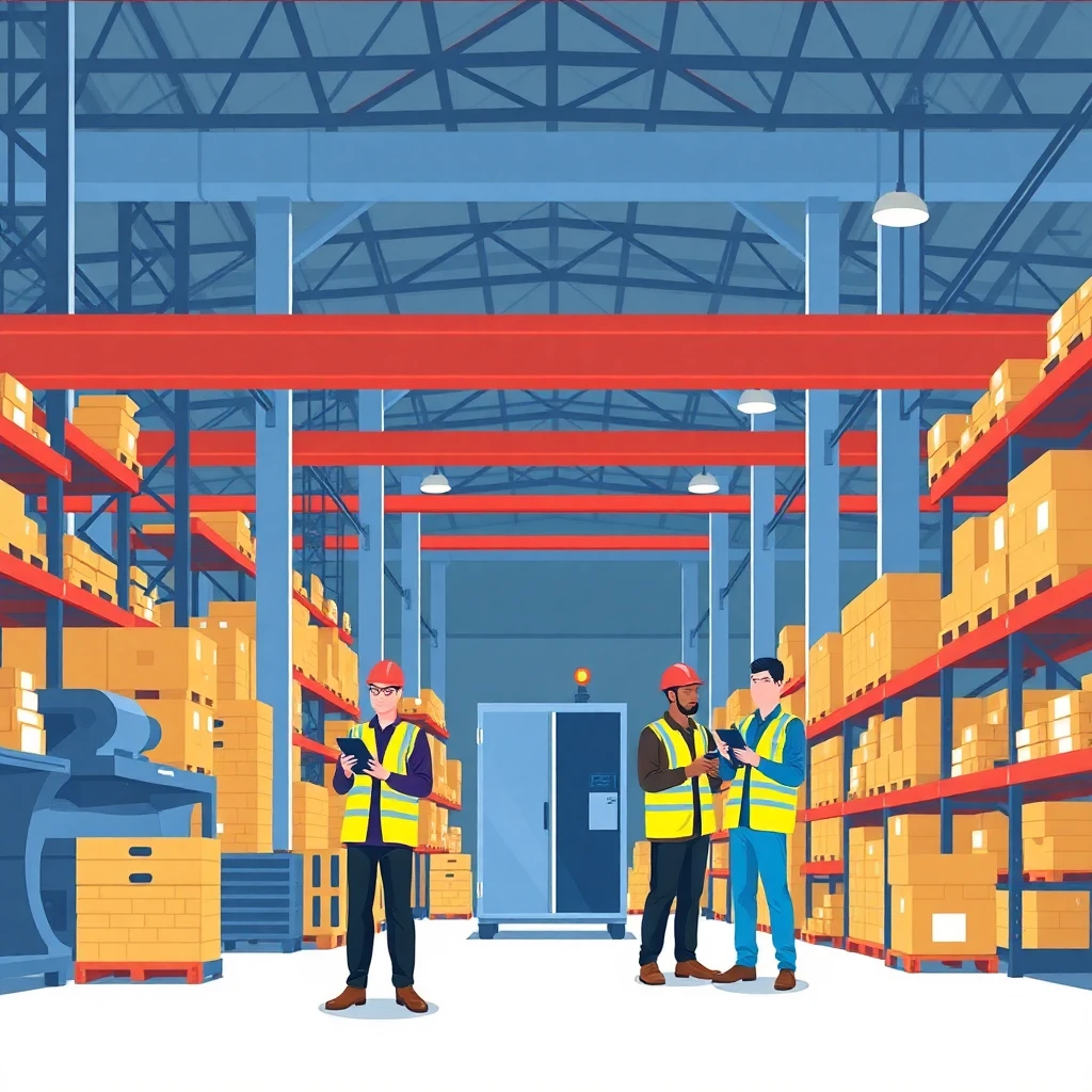 Modern warehouse with tech integration