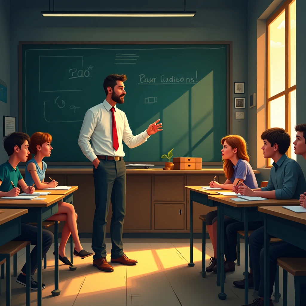 Lehrer im Klassenzimmer