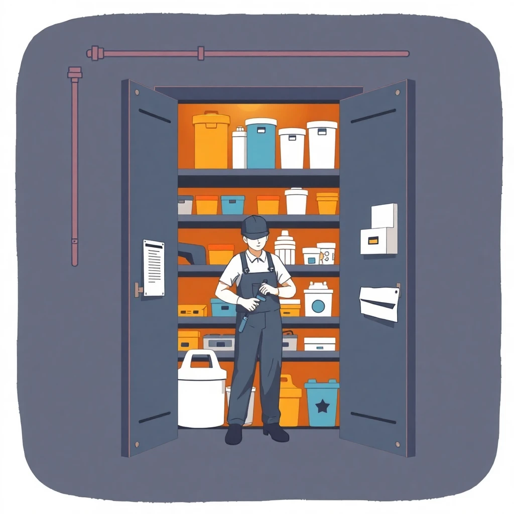 Organized cleaning supplies