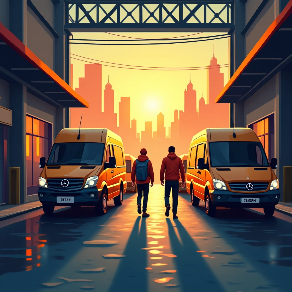 Busy delivery hub