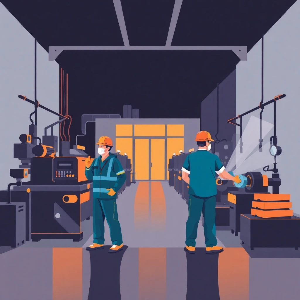 Busy manufacturing floor