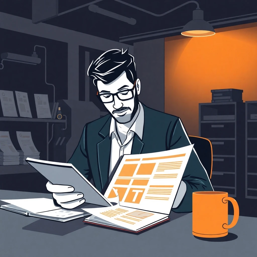 Professional reviewing job listings