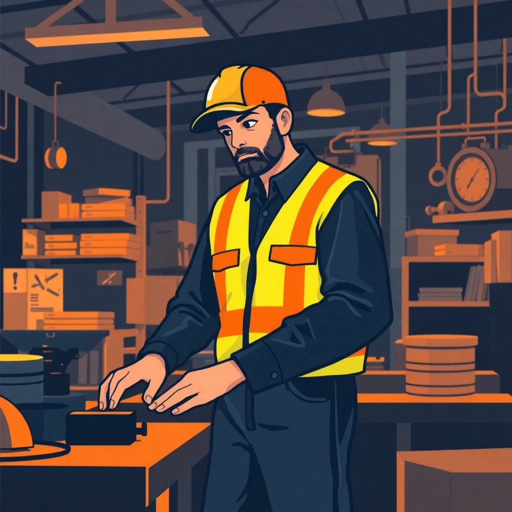 Efficient worker in action