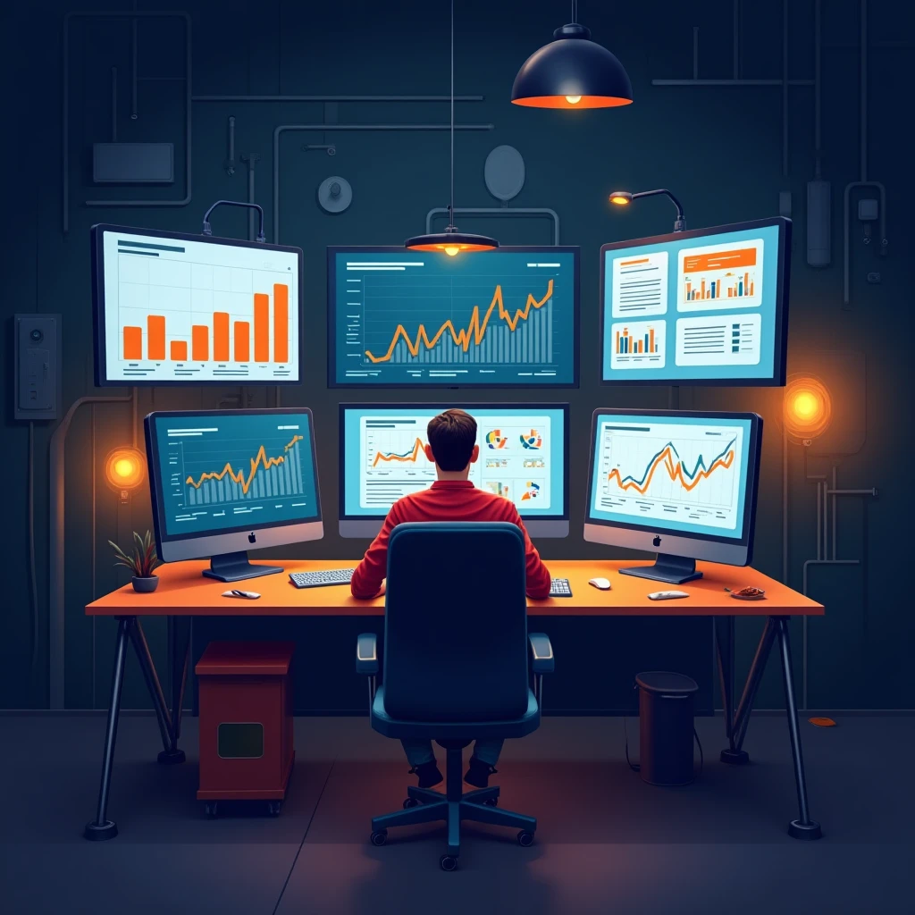 High-tech data analysis setup