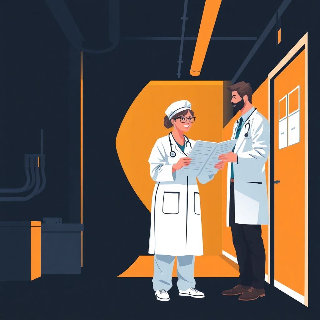 Healthcare professionals at work