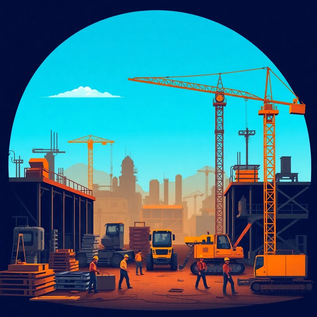 Construction site in action