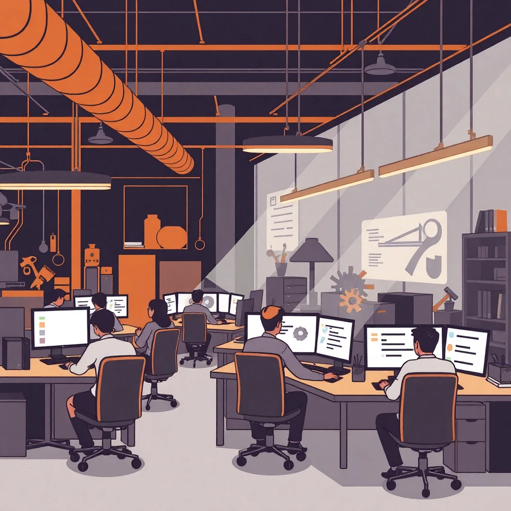 High-tier tech office environment