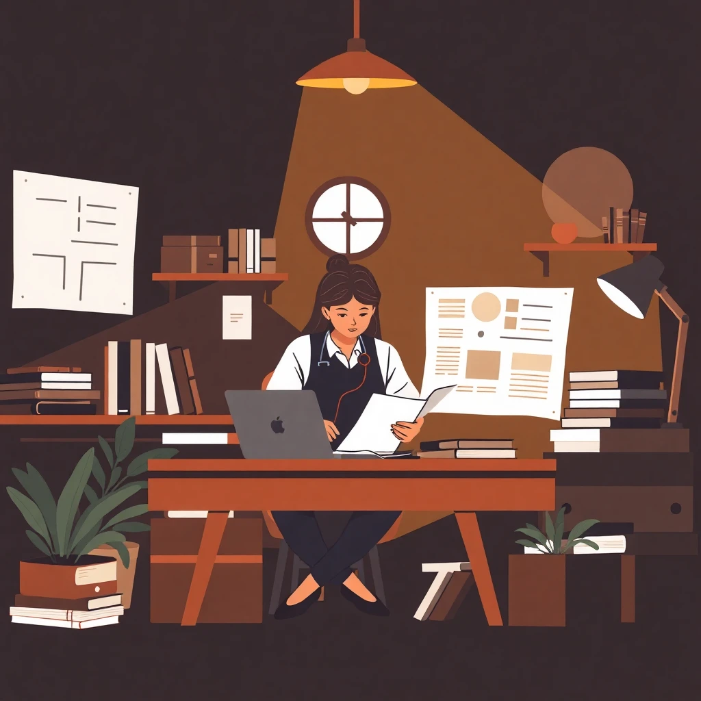 Teacher planning lessons