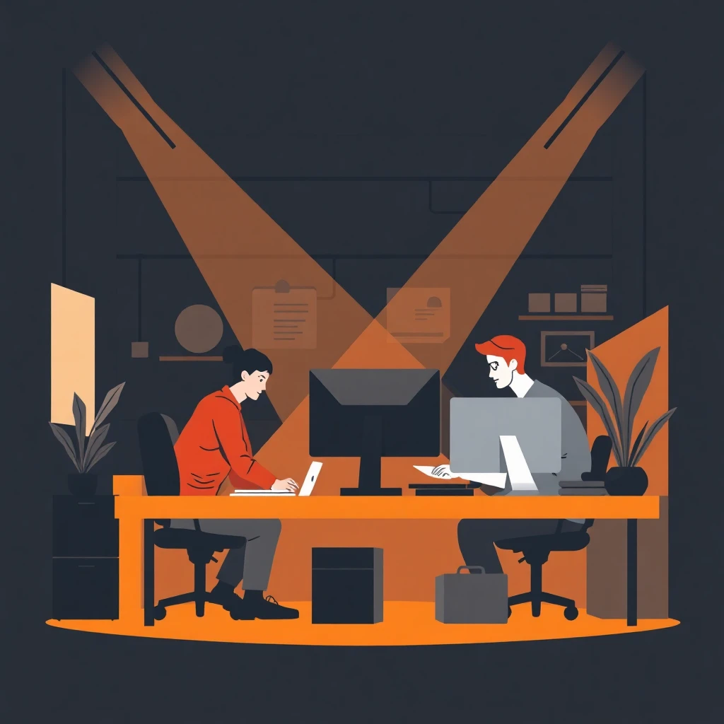 Teamarbeit in einem Tech-Unternehmen