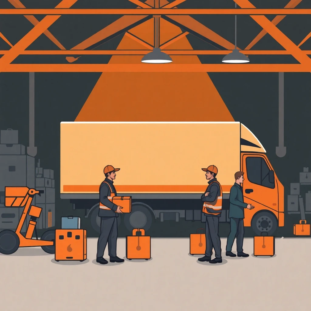 Delivery drivers at work